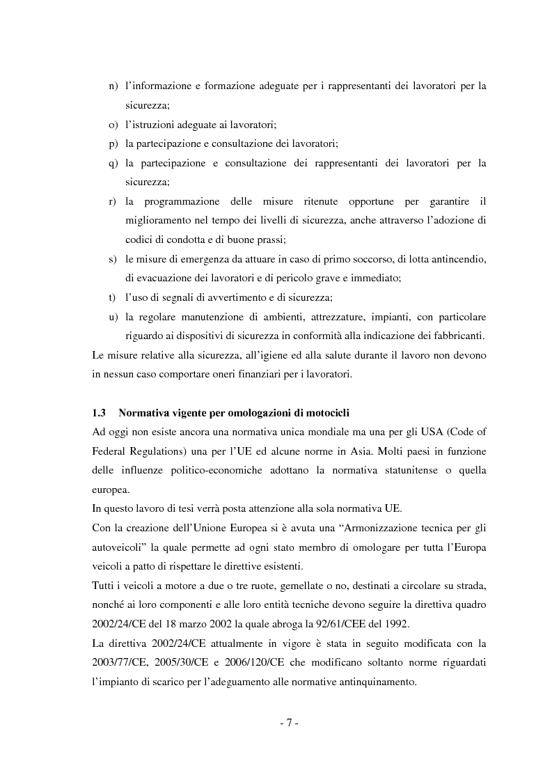 Anteprima della tesi: Miglioramento della sicurezza nelle competizioni motociclistiche: analisi comparata tra normativa vigente ed affidabilità dei sistemi, Pagina 7