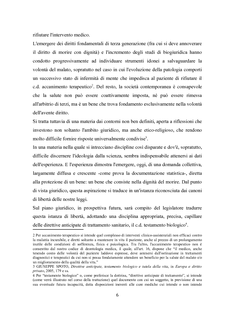 Anteprima della tesi: Il testamento biologico, Pagina 2