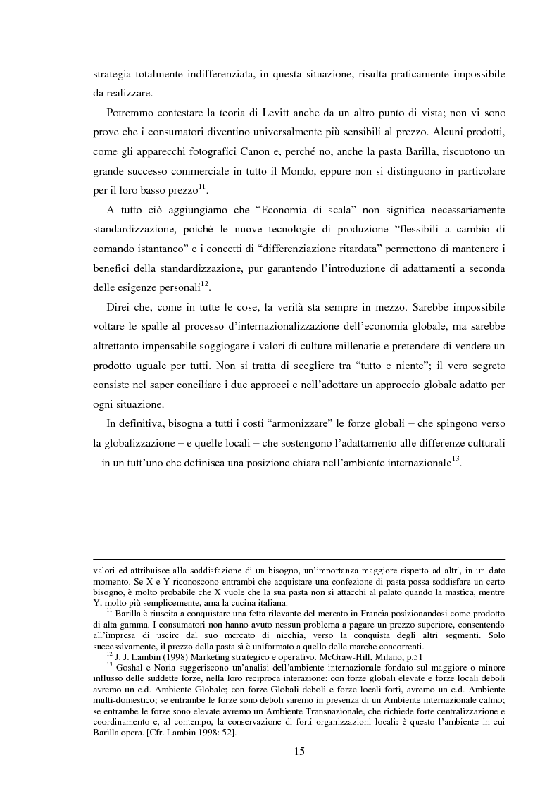 Anteprima della tesi: Pubblicità e identità globale - Il caso Barilla: Italia e Francia in raffronto attraverso l’analisi delle campagne televisive, Pagina 10
