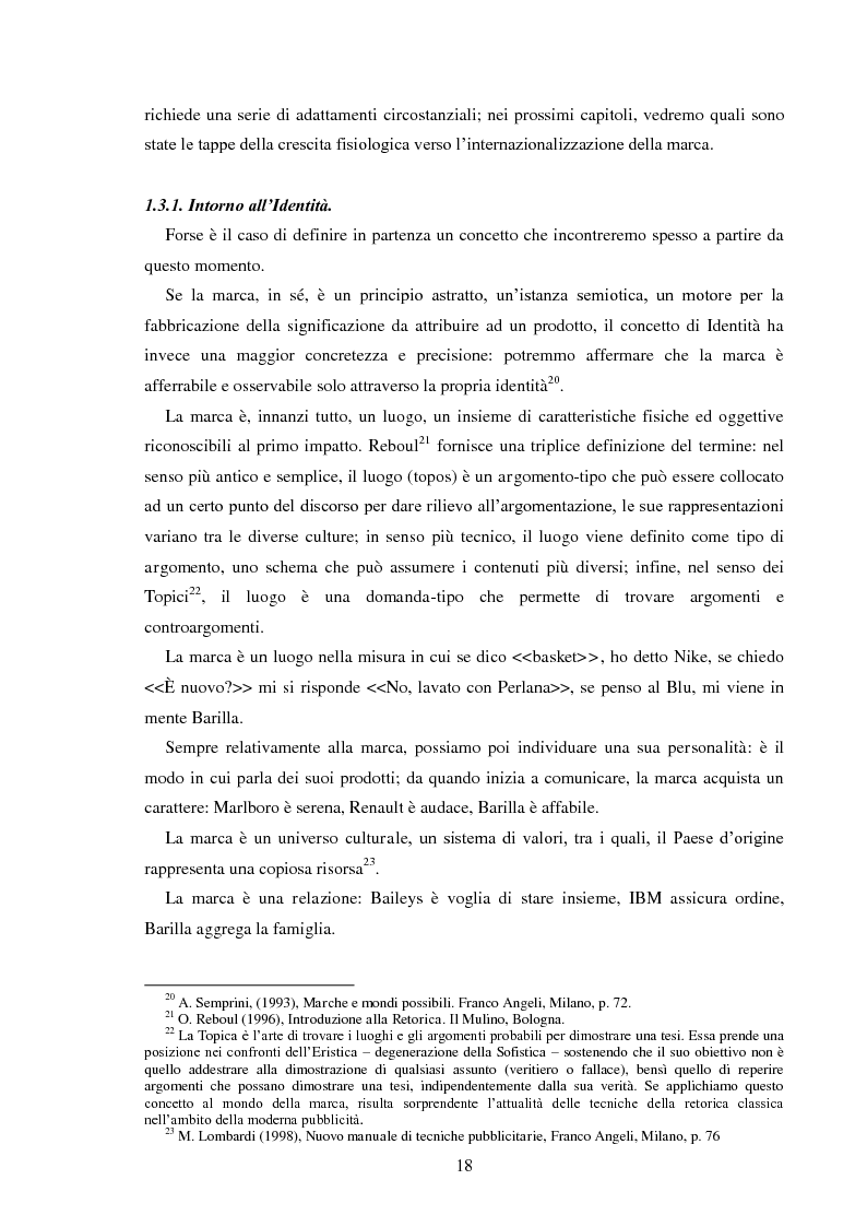 Anteprima della tesi: Pubblicità e identità globale - Il caso Barilla: Italia e Francia in raffronto attraverso l’analisi delle campagne televisive, Pagina 13
