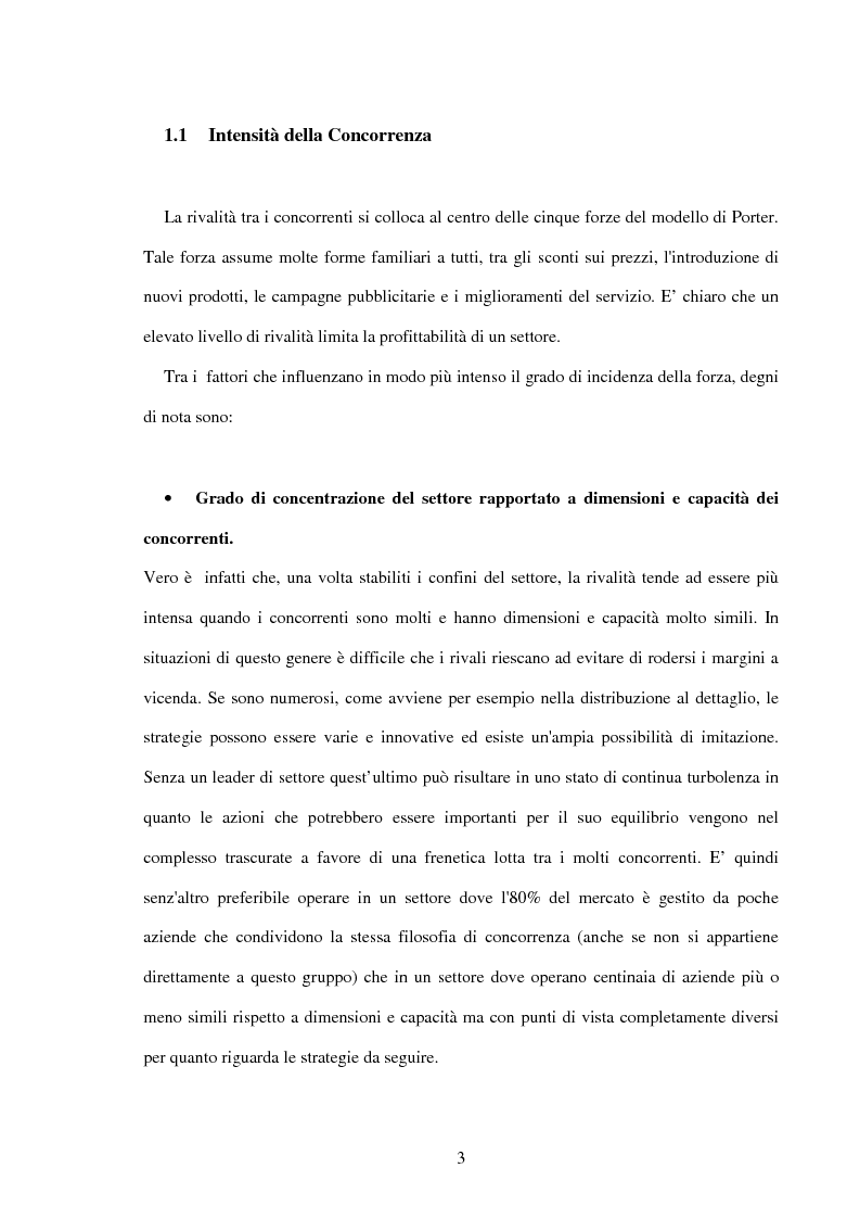Anteprima della tesi: Lo sviluppo di una metodologia operativa basata su modello di Porter: applicazione al caso di due settori, Pagina 6
