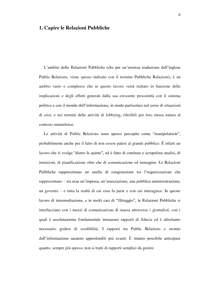Anteprima della tesi: Il ruolo delle relazioni pubbliche nella comunicazione politica - Come è cambiata la comunicazione nell'era della pubblicità mediata, Pagina 4