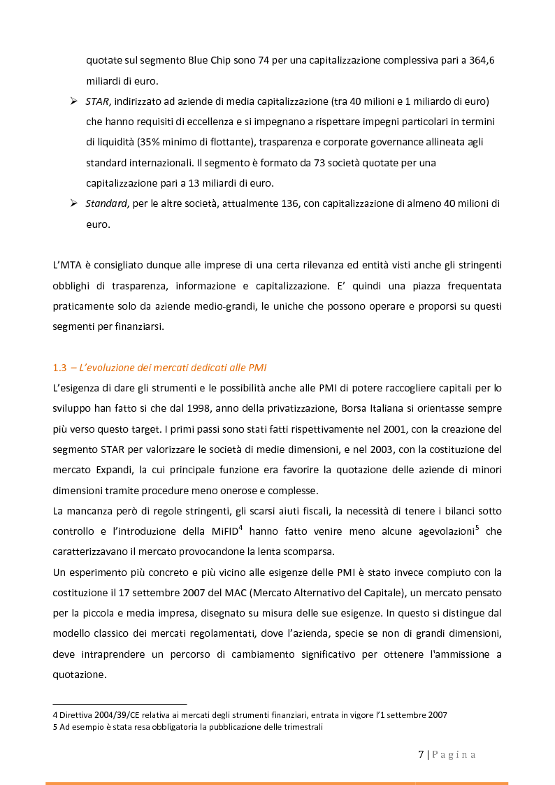 Anteprima della tesi: Alternative Investment Market (AIM Italia). Confronti e prospettive., Pagina 3