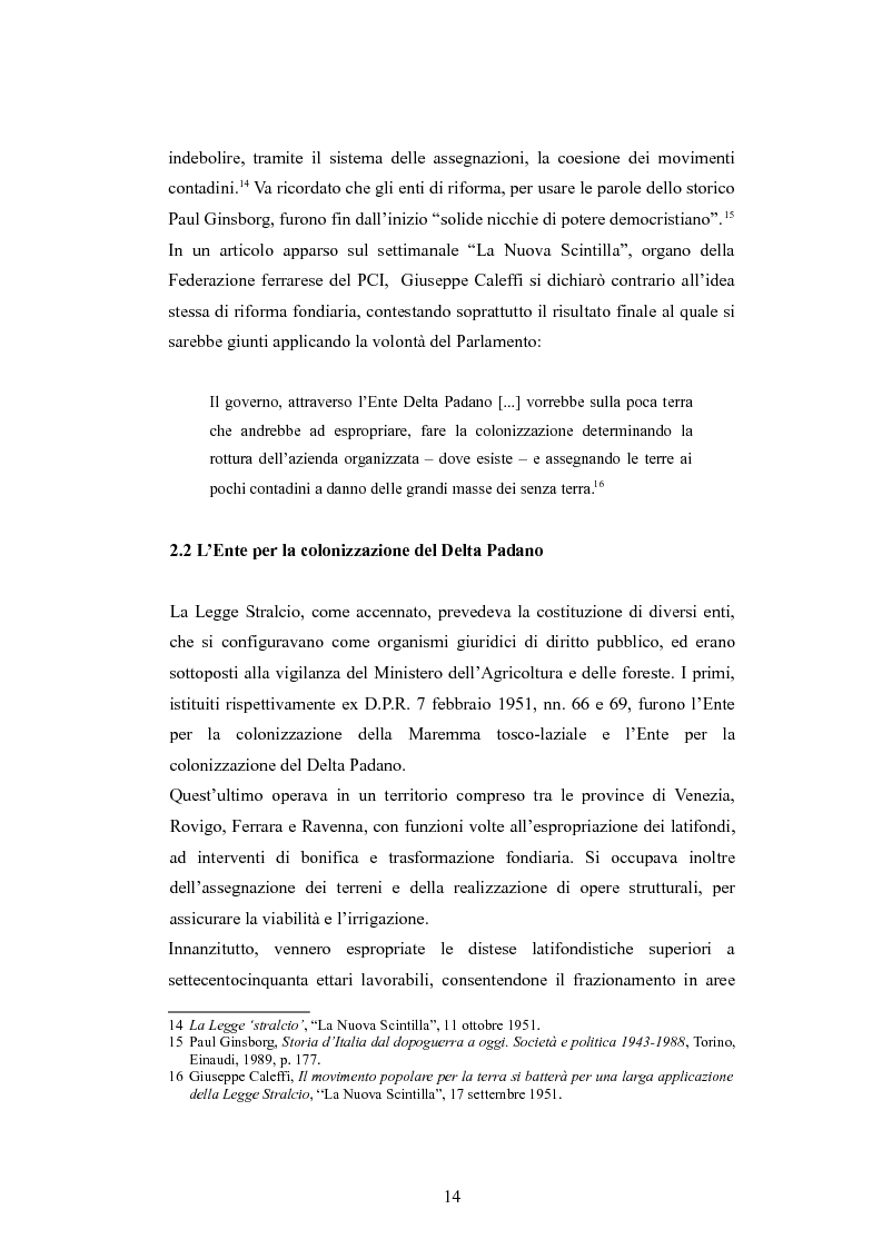 Anteprima della tesi: ''Per terre nuove uomini nuovi''. La propaganda cinematografica dell'Ente Delta Padano, Pagina 14
