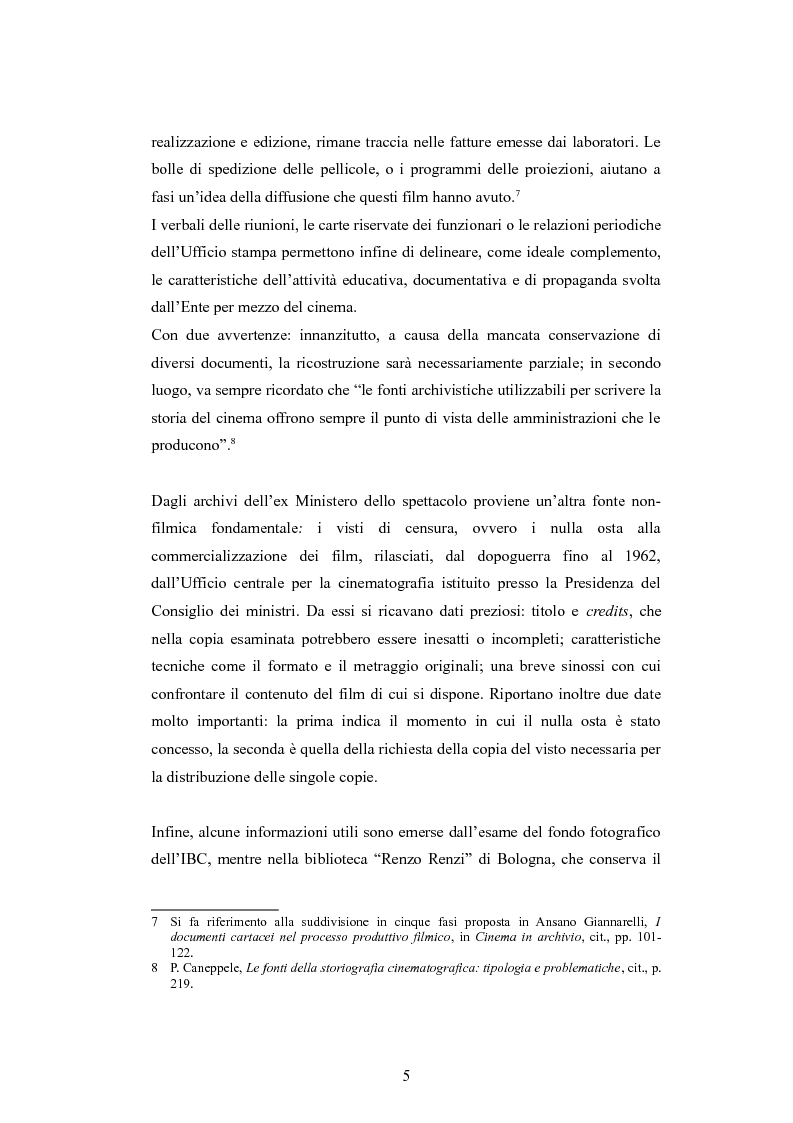 Anteprima della tesi: ''Per terre nuove uomini nuovi''. La propaganda cinematografica dell'Ente Delta Padano, Pagina 5