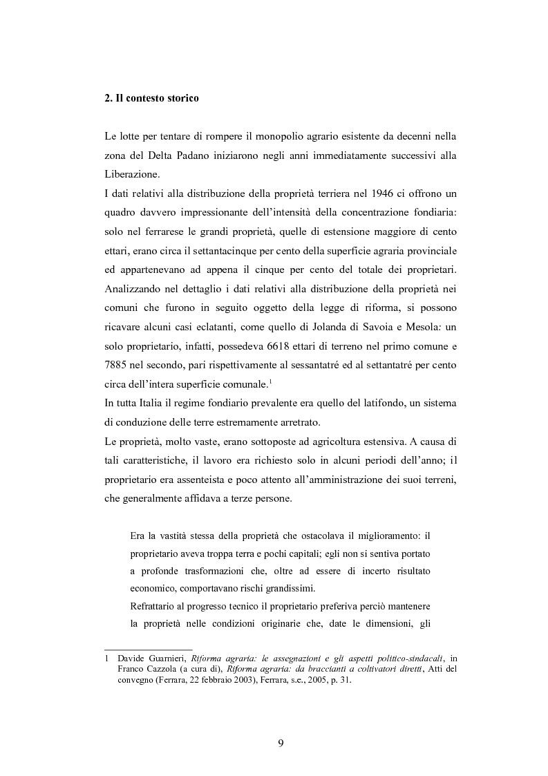 Anteprima della tesi: ''Per terre nuove uomini nuovi''. La propaganda cinematografica dell'Ente Delta Padano, Pagina 9