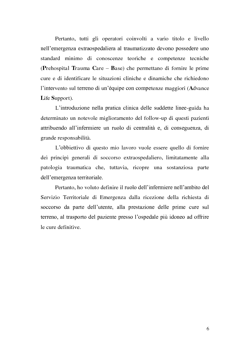 Anteprima della tesi: Ruolo dell'infermiere nella gestione del paziente politraumatizzato nell'ambito del servizio di emergenza territoriale, Pagina 2