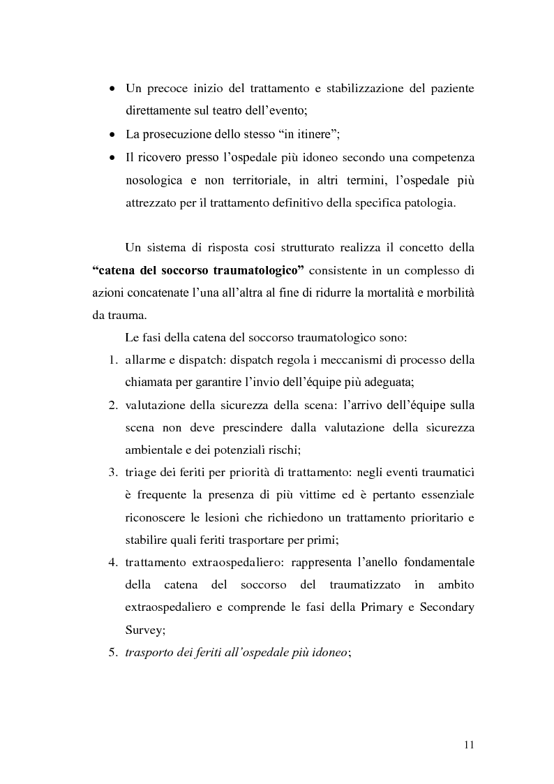 Anteprima della tesi: Ruolo dell'infermiere nella gestione del paziente politraumatizzato nell'ambito del servizio di emergenza territoriale, Pagina 7