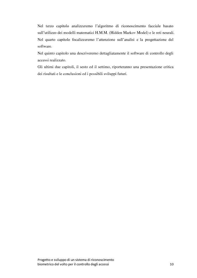 Anteprima della tesi: Progetto e sviluppo di un sistema di riconoscimento biometrico del volto per il controllo degli accessi, Pagina 7