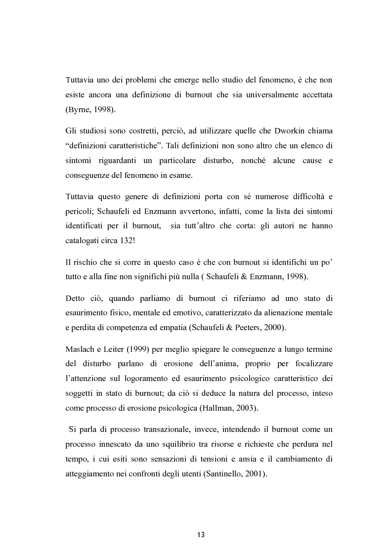 Anteprima della tesi: Burnout e coping in un campione di insegnanti, Pagina 7