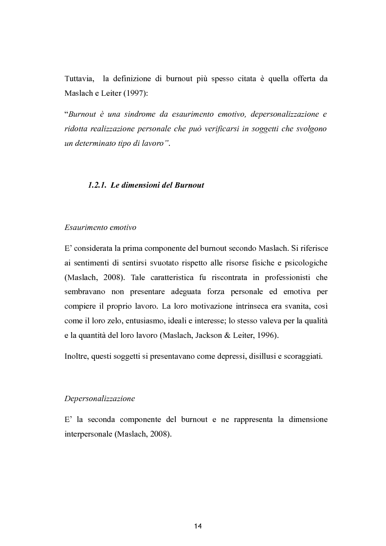 Anteprima della tesi: Burnout e coping in un campione di insegnanti, Pagina 8