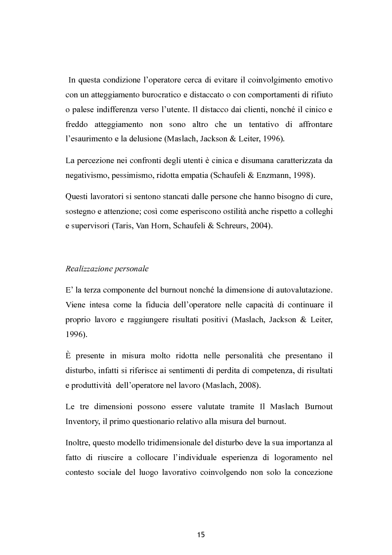 Anteprima della tesi: Burnout e coping in un campione di insegnanti, Pagina 9