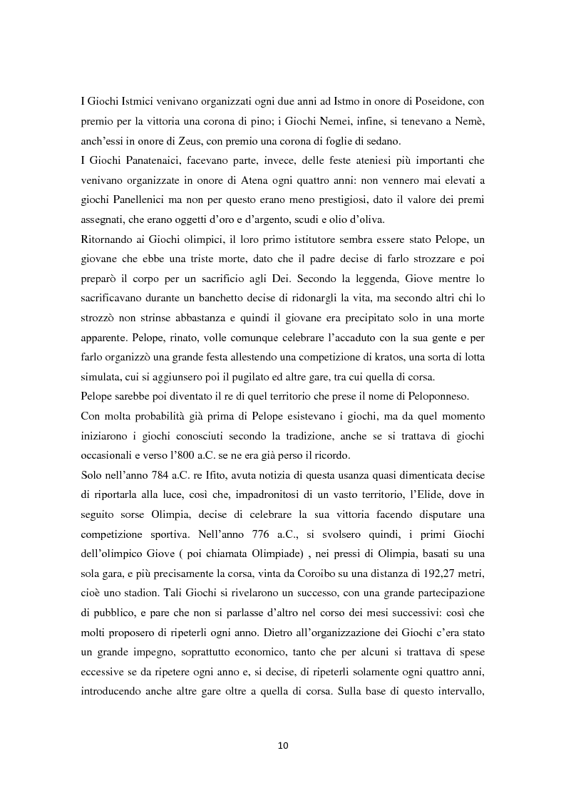 Anteprima della tesi: Le Olimpiadi: una lunga storia di sport, passioni, rinunce e... di politica, Pagina 6