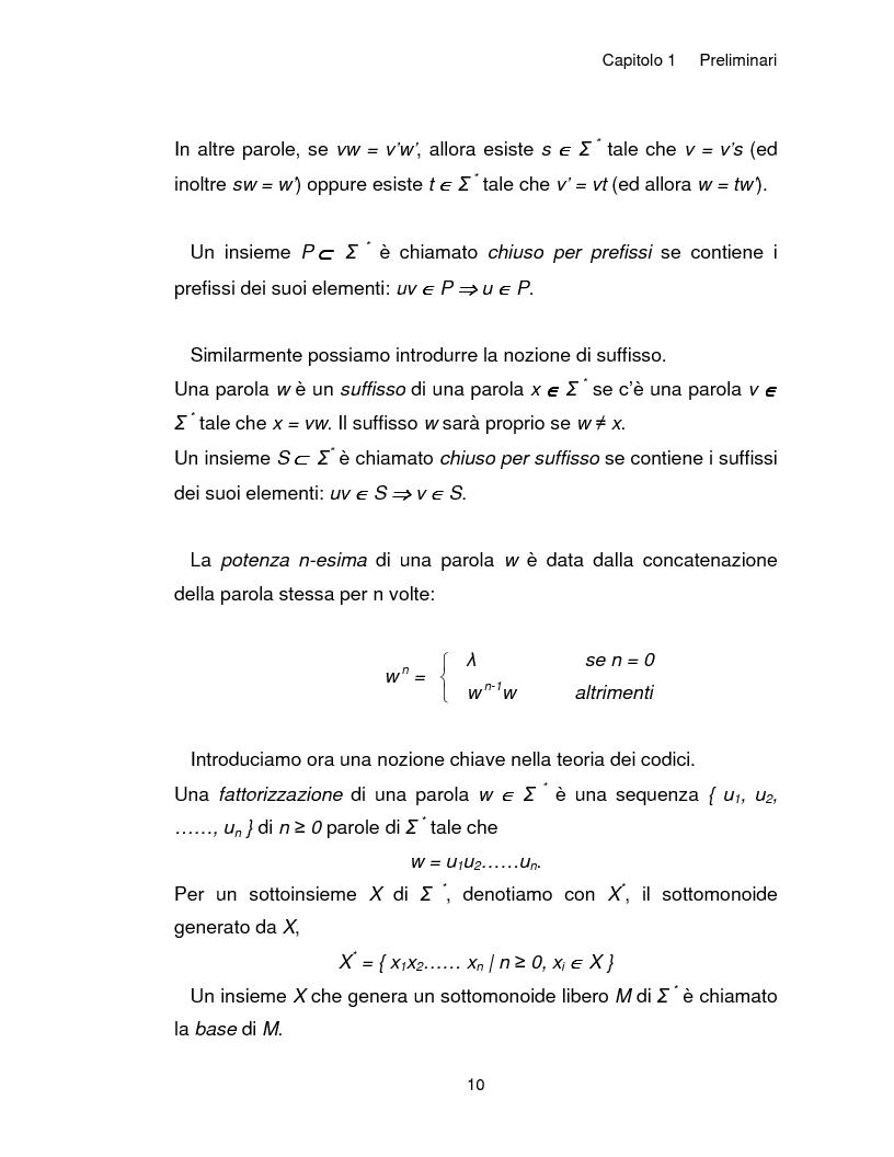 Anteprima della tesi: Progetto, analisi e implementazione in Java di un algoritmo efficiente per decidere l'univoca decifrabilità di linguaggi regolari, Pagina 10