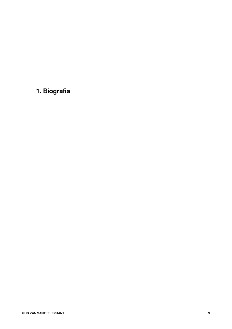 Anteprima della tesi: Gus Van Sant: Elephant, Pagina 1