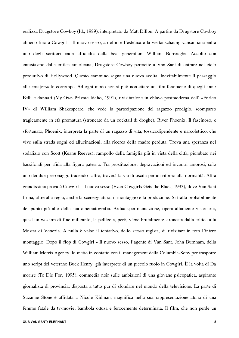 Anteprima della tesi: Gus Van Sant: Elephant, Pagina 3