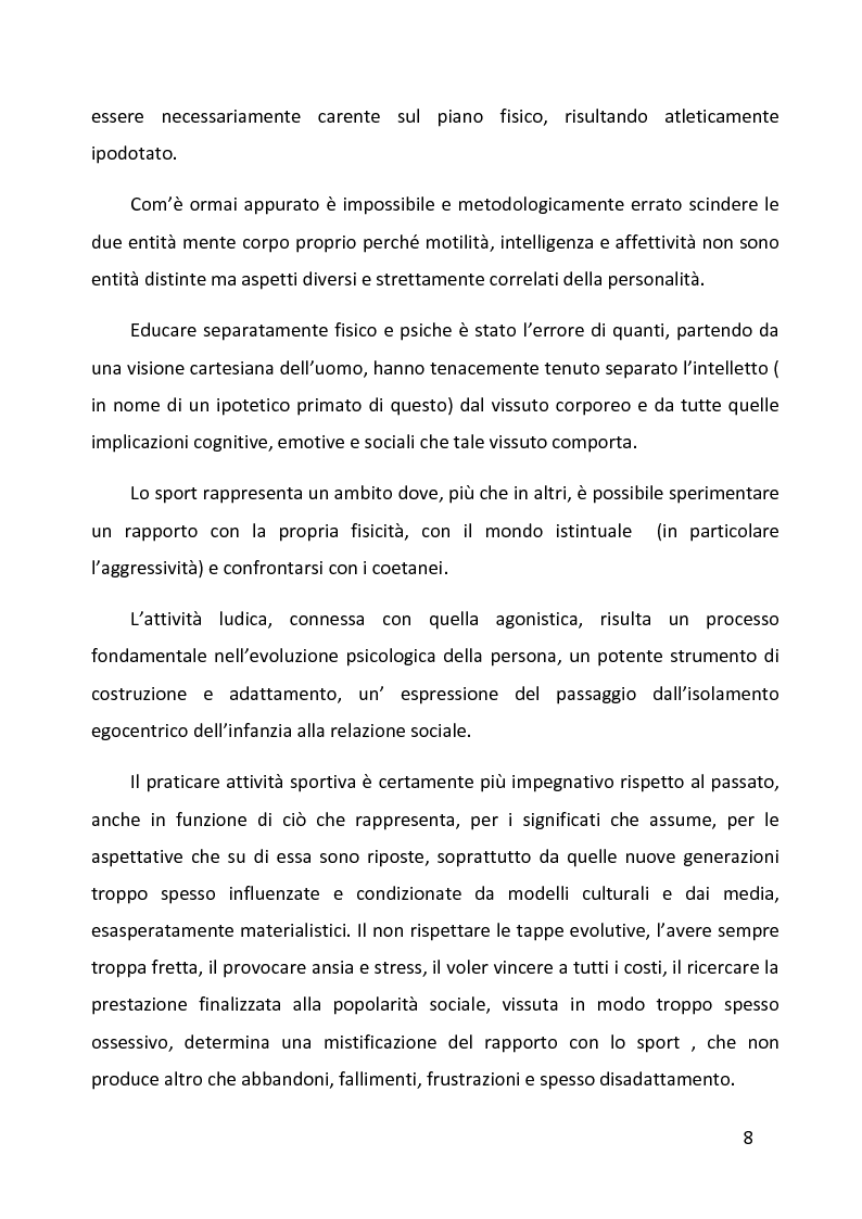 Anteprima della tesi: Ruolo delle variabili psicologiche nella prestazione sportiva di squadra. Una verifica empirica., Pagina 4