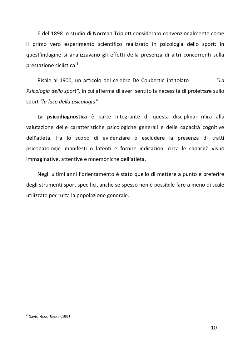 Anteprima della tesi: Ruolo delle variabili psicologiche nella prestazione sportiva di squadra. Una verifica empirica., Pagina 6