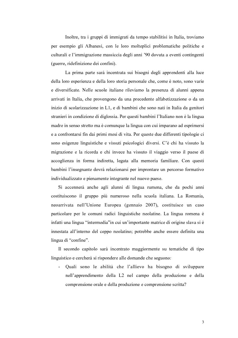 Anteprima della tesi: Insegnamento dell'italiano L2 nella scuola primaria: metodologie, progetti e applicazioni, Pagina 3