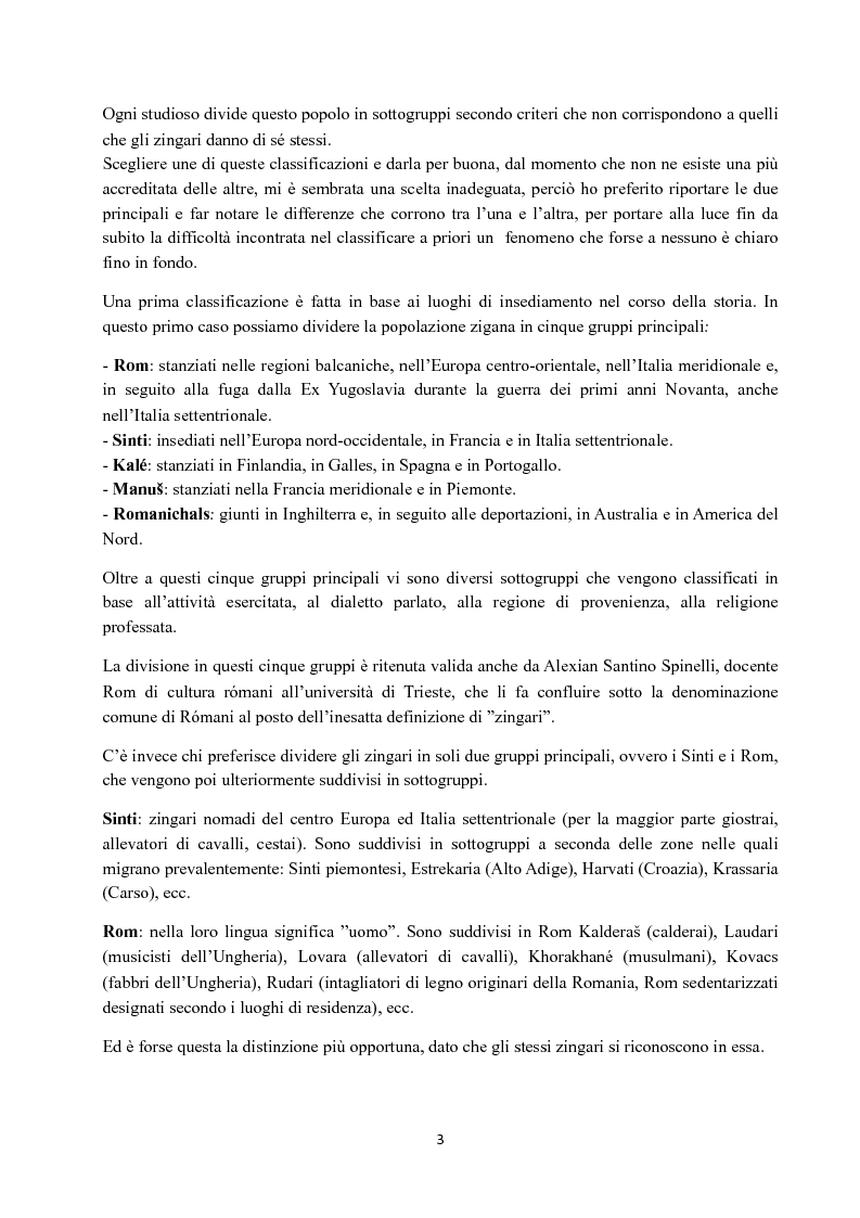 Anteprima della tesi: I Figli del vento: storia e cultura degli zingari, Pagina 3