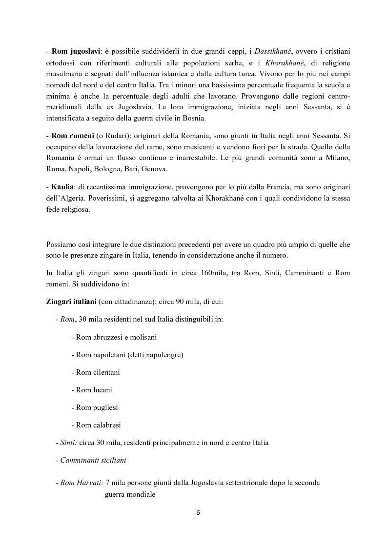 Anteprima della tesi: I Figli del vento: storia e cultura degli zingari, Pagina 6