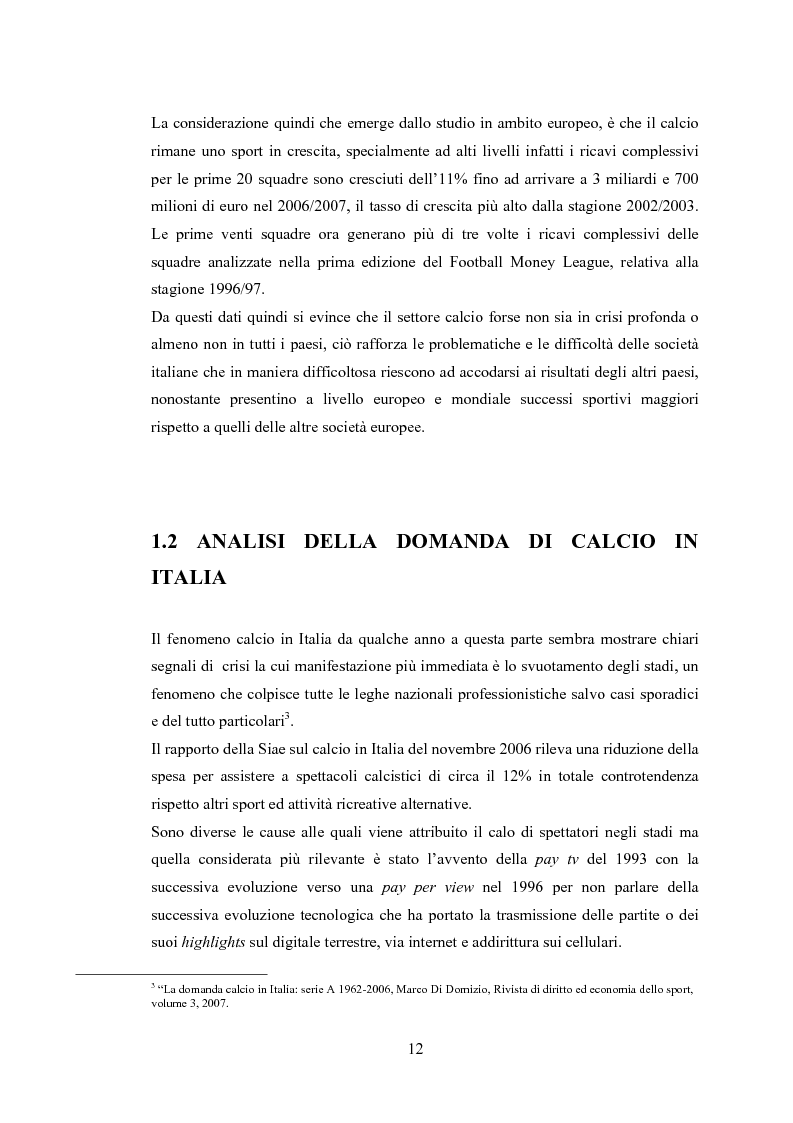 Anteprima della tesi: Profili contabili delle società calcistiche. Quale relazione tra successo sportivo e successo economico?, Pagina 6