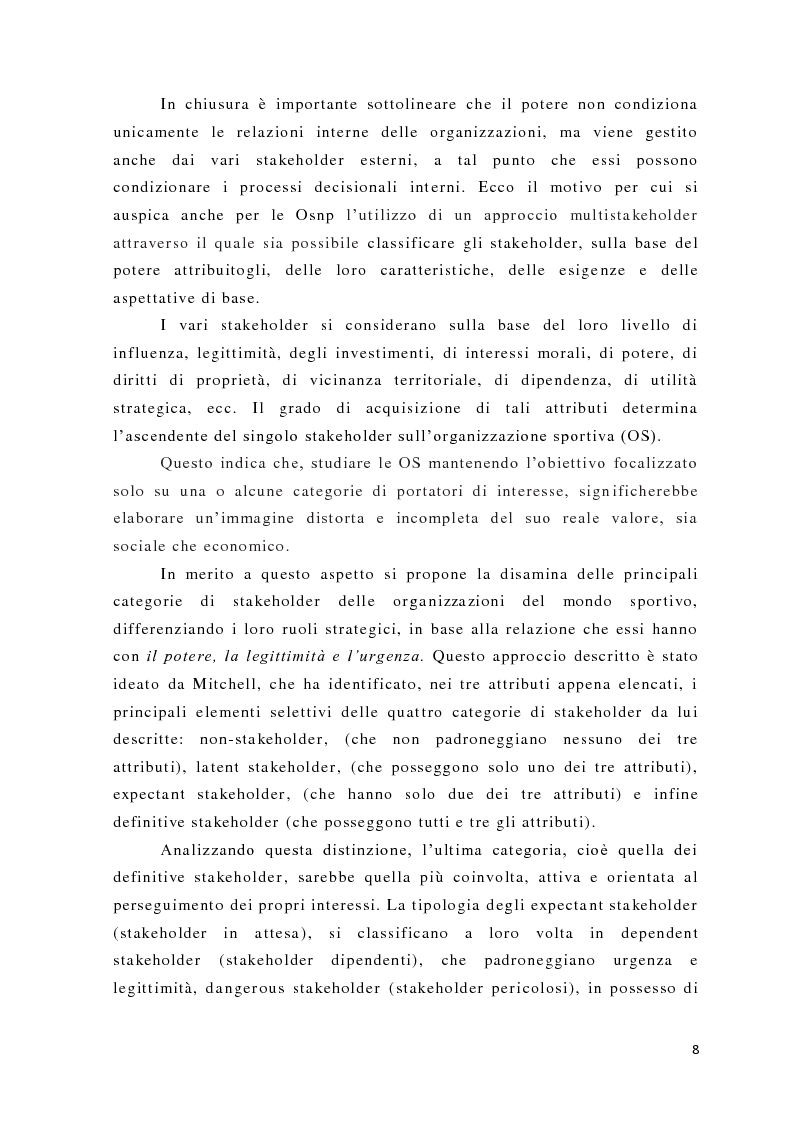Anteprima della tesi: L'analisi del potere nelle organizzazioni non profit, Pagina 6