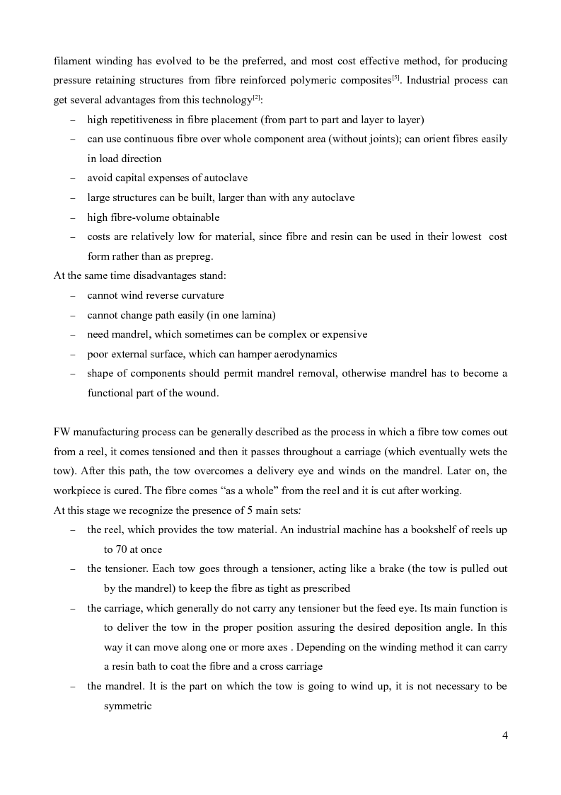 Anteprima della tesi: Design of a prototype device for filament winding of pressure vessels, Pagina 3