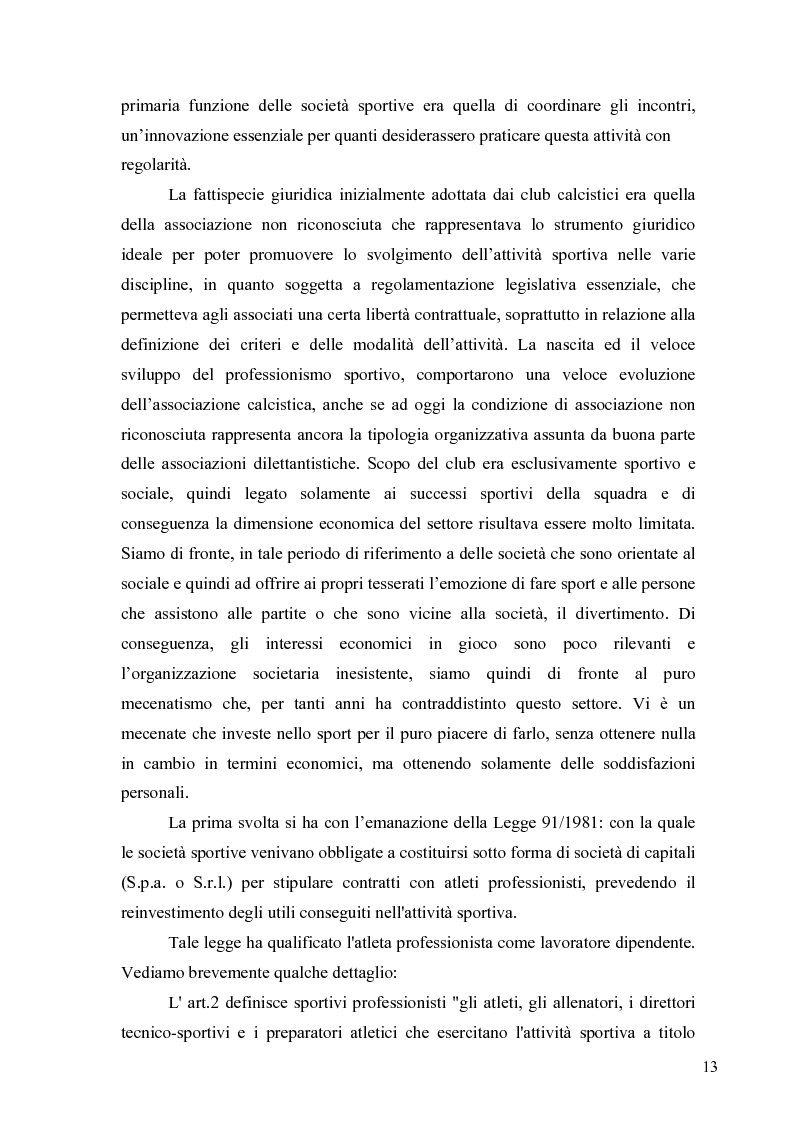 Anteprima della tesi: Il marketing nel pallone... le strategie adottate dall'U.S. Città di Palermo. Analisi e confronto con altre realtà calcistiche italiane, Pagina 13