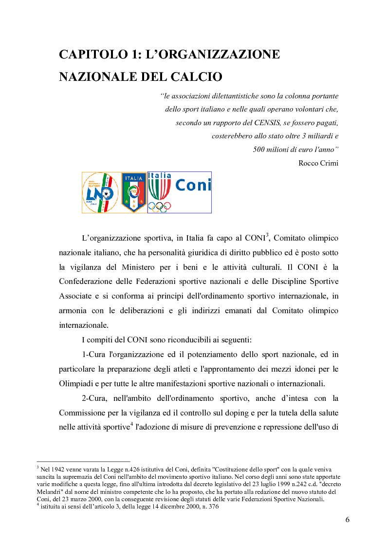 Anteprima della tesi: Il marketing nel pallone... le strategie adottate dall'U.S. Città di Palermo. Analisi e confronto con altre realtà calcistiche italiane, Pagina 6