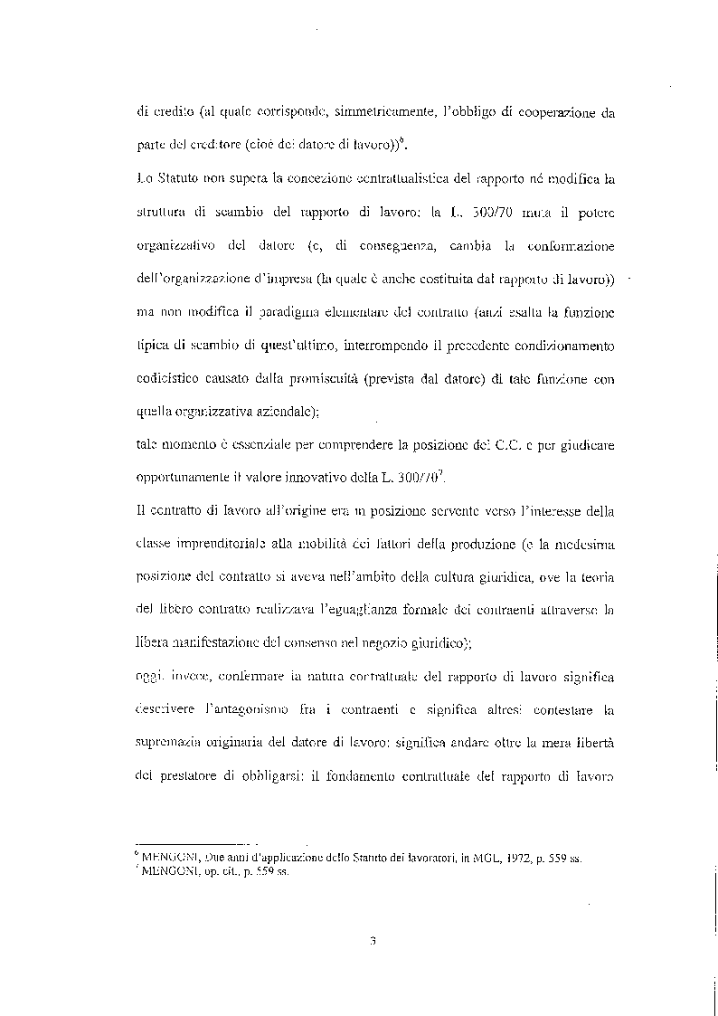 Anteprima della tesi: Legittimità del patto di declassamento in luogo del licenziamento, Pagina 6