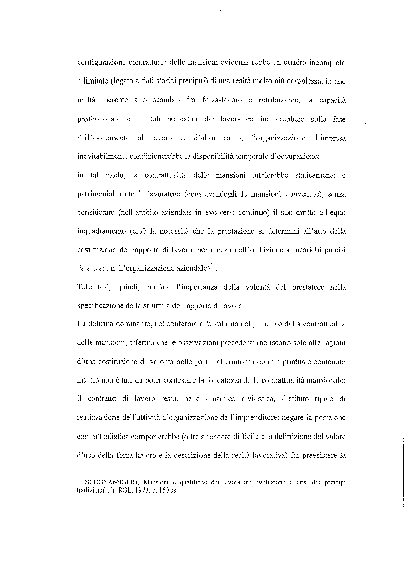 Anteprima della tesi: Legittimità del patto di declassamento in luogo del licenziamento, Pagina 9