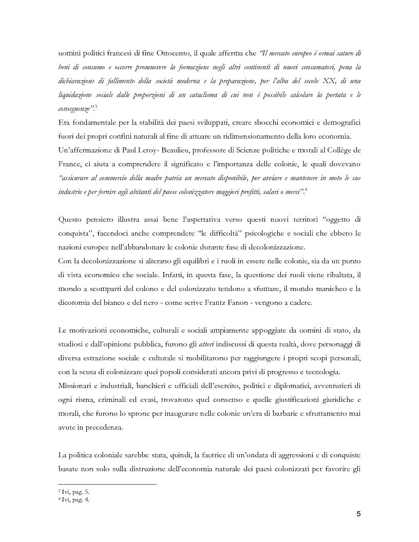 Anteprima della tesi: Colonialismo e alienazione coloniale. Una lettura critica di Frantz Fanon, Pagina 3