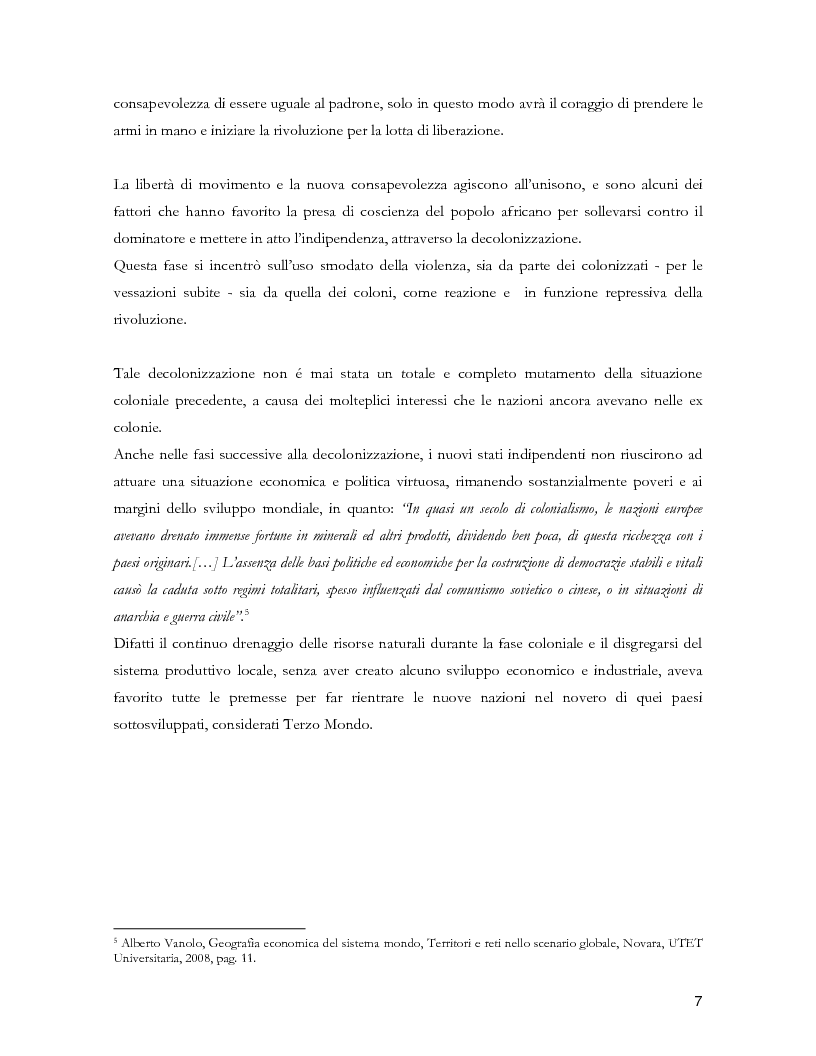 Anteprima della tesi: Colonialismo e alienazione coloniale. Una lettura critica di Frantz Fanon, Pagina 5