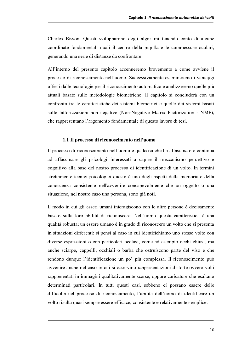 Anteprima della tesi: Un prototipo per il sistema NOMANFACE (NOn-negative MAtrix factorizatioN for FACE recognition), Pagina 4