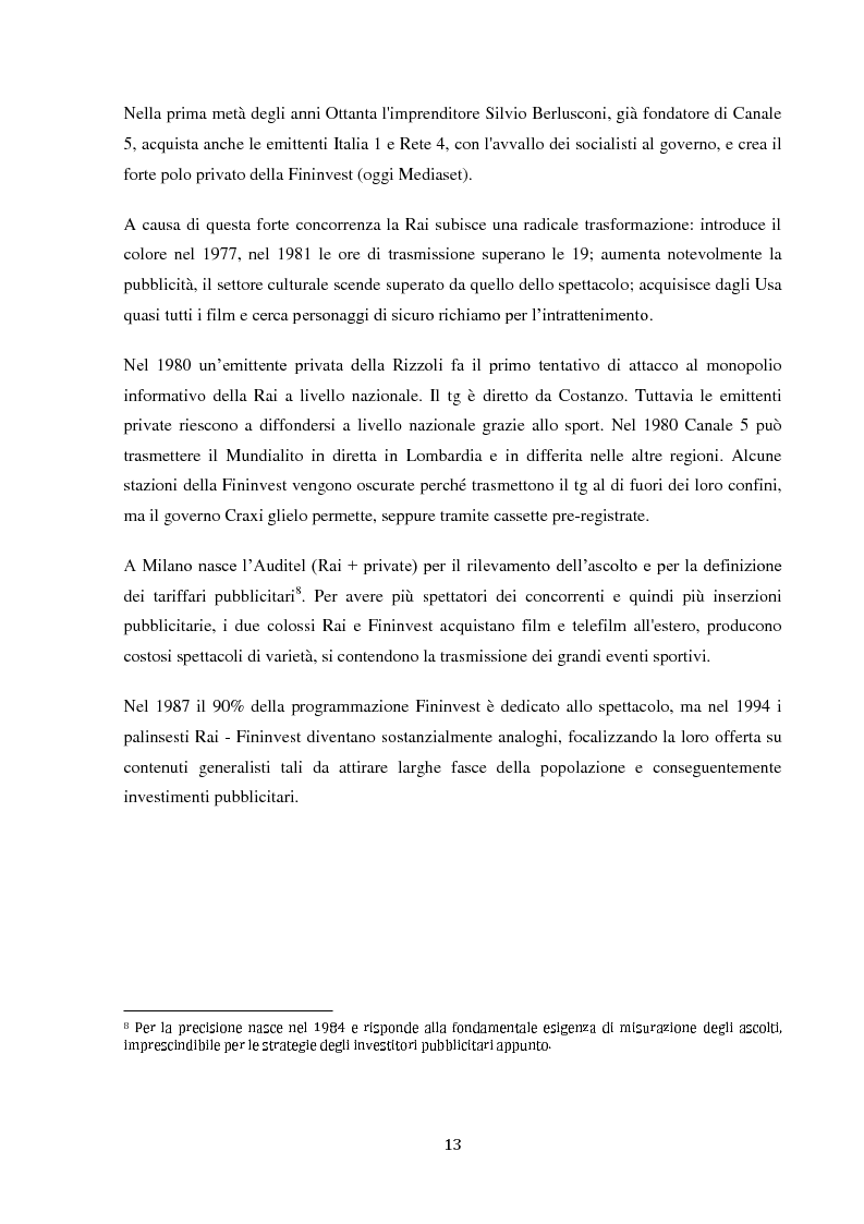 Anteprima della tesi: Sinergie e strategie di riposizionamento dei grandi player tv italiani, Pagina 10