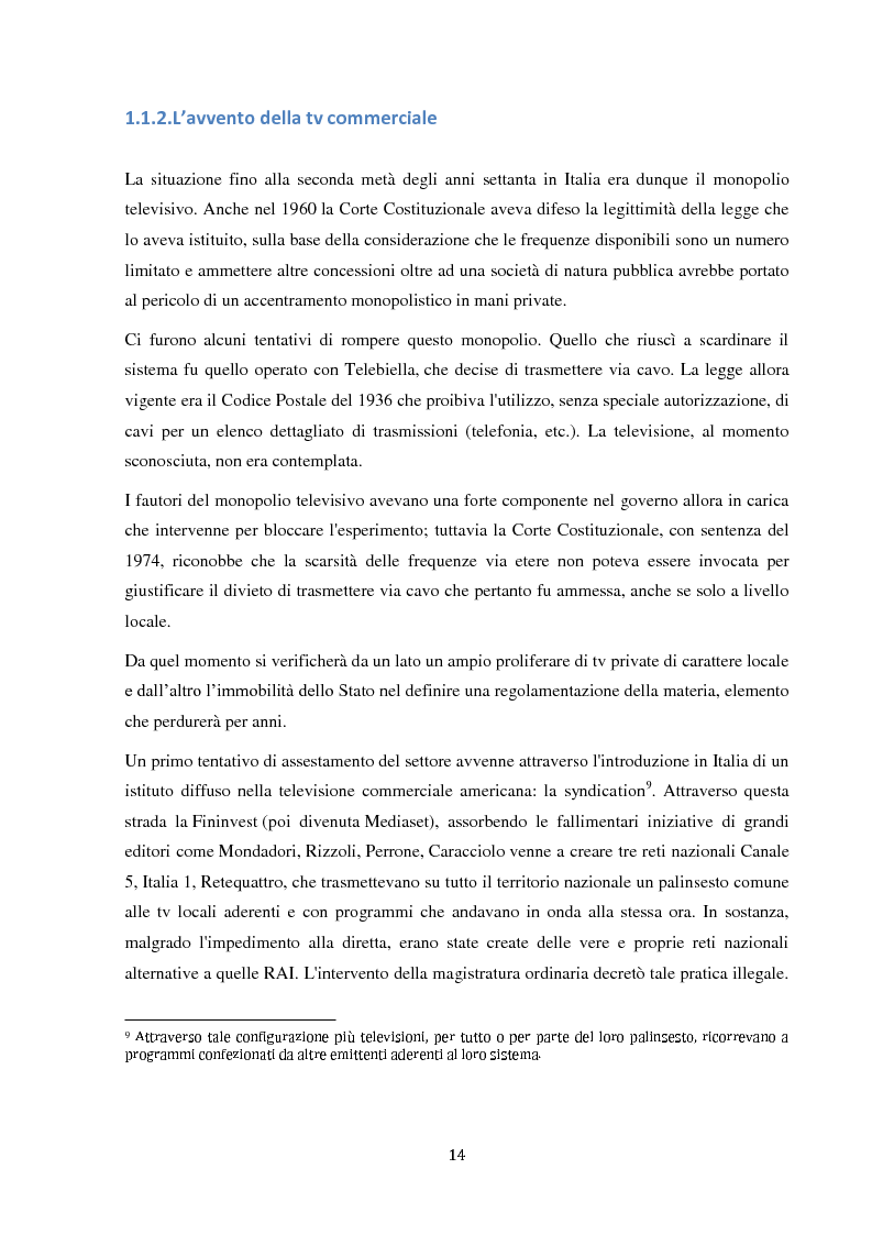 Anteprima della tesi: Sinergie e strategie di riposizionamento dei grandi player tv italiani, Pagina 11