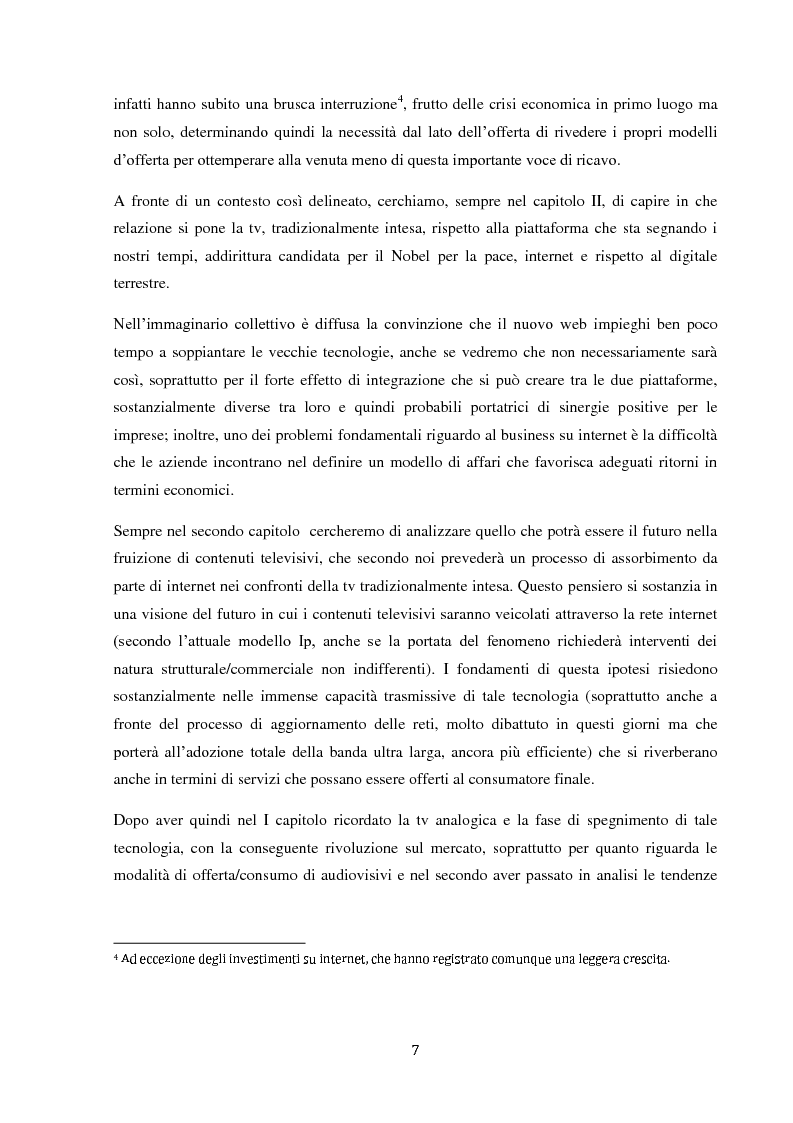 Anteprima della tesi: Sinergie e strategie di riposizionamento dei grandi player tv italiani, Pagina 4