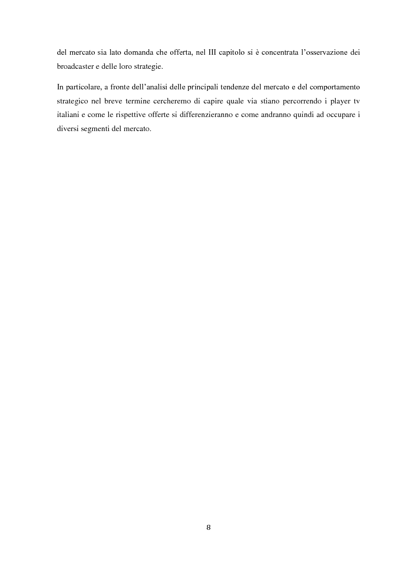 Anteprima della tesi: Sinergie e strategie di riposizionamento dei grandi player tv italiani, Pagina 5