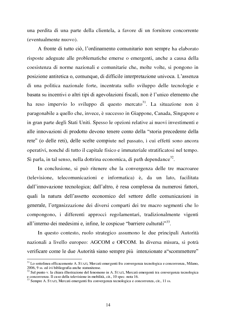 Anteprima della tesi: Innovazione e concorrenza nei mercati delle telecomunicazioni. La separazione delle reti Telecom., Pagina 11