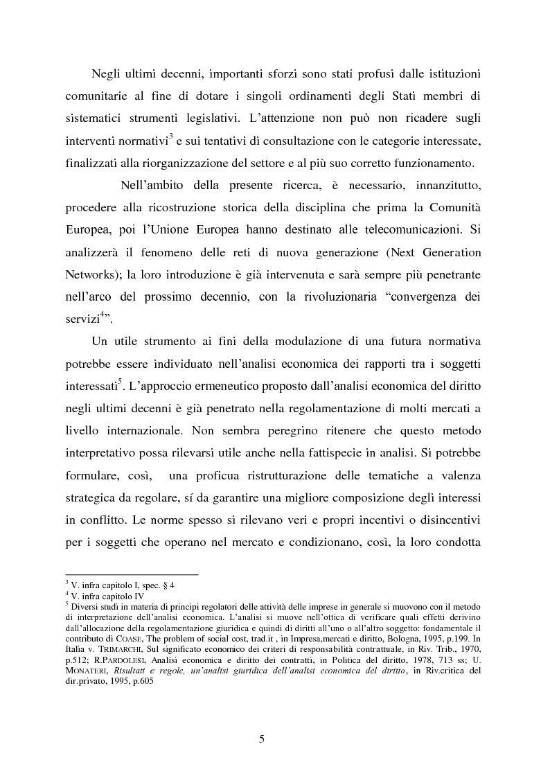 Anteprima della tesi: Innovazione e concorrenza nei mercati delle telecomunicazioni. La separazione delle reti Telecom., Pagina 2