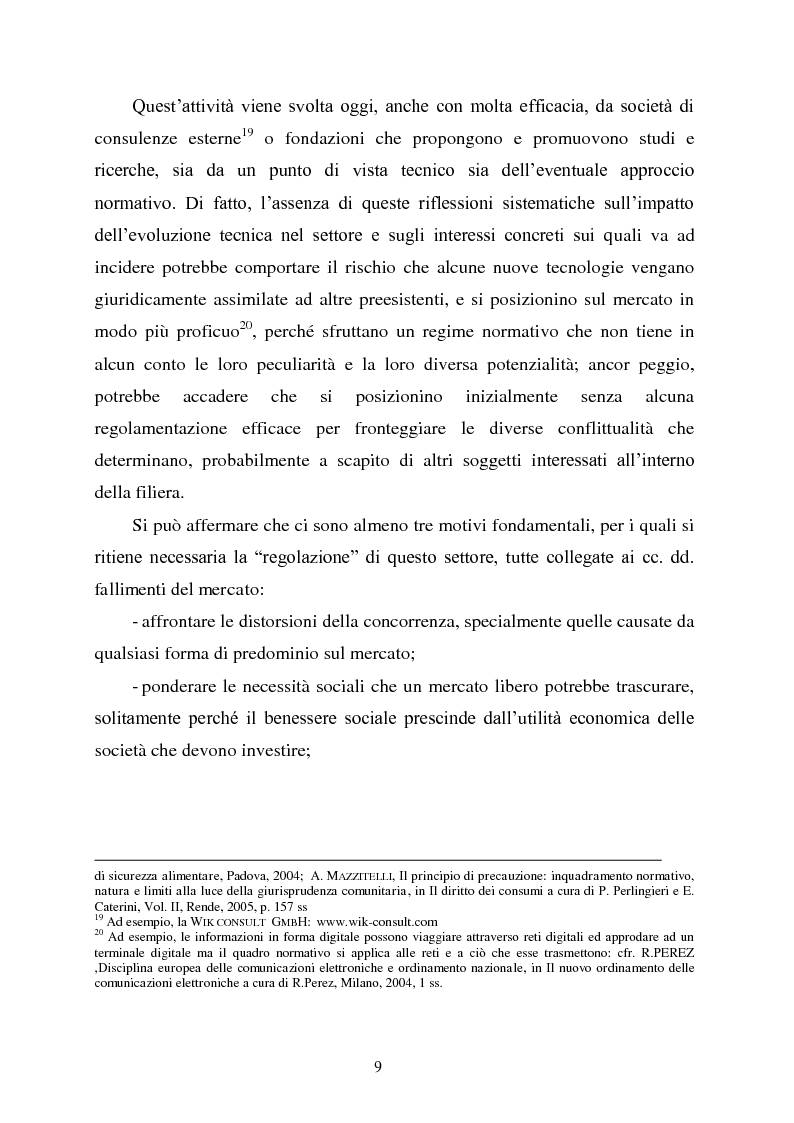 Anteprima della tesi: Innovazione e concorrenza nei mercati delle telecomunicazioni. La separazione delle reti Telecom., Pagina 6