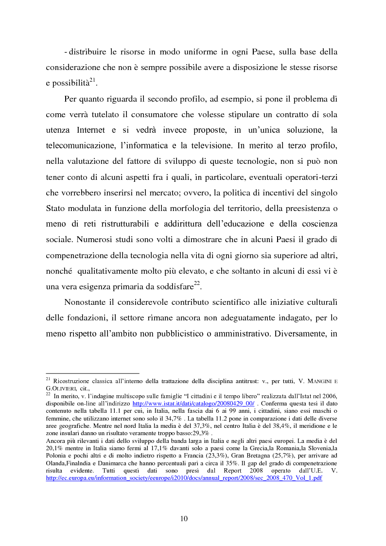 Anteprima della tesi: Innovazione e concorrenza nei mercati delle telecomunicazioni. La separazione delle reti Telecom., Pagina 7