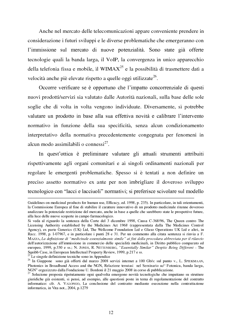 Anteprima della tesi: Innovazione e concorrenza nei mercati delle telecomunicazioni. La separazione delle reti Telecom., Pagina 9