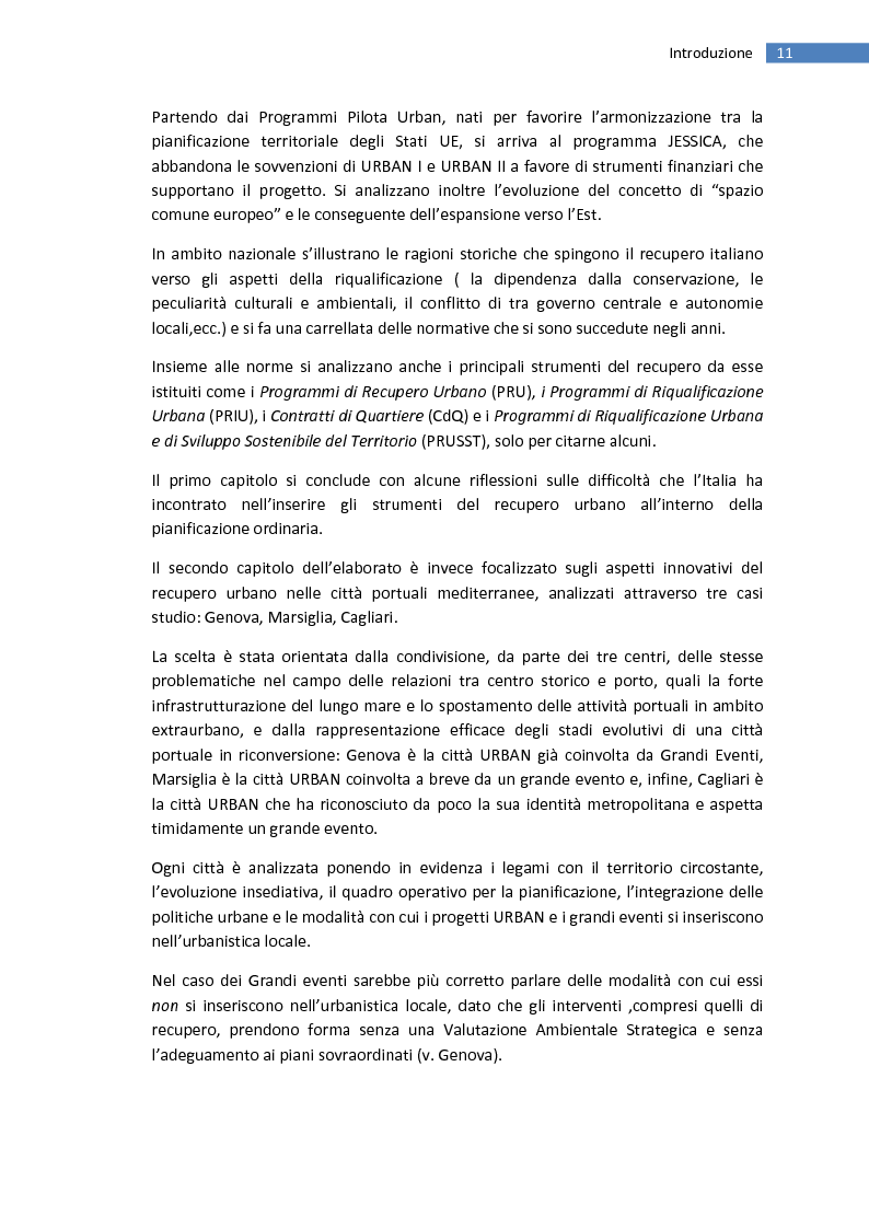 Anteprima della tesi: La trasformazione della città mediterranea. Aspetti innovativi del recupero., Pagina 3