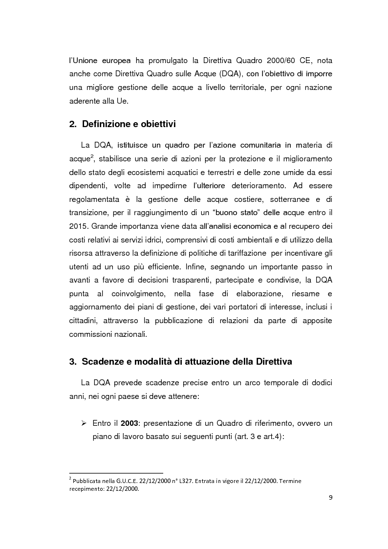 Anteprima della tesi: La Direttiva Quadro 2000/60 Ce e il Bacino scolante nella Laguna di Venezia: un approccio all'analisi costi - efficacia, Pagina 4