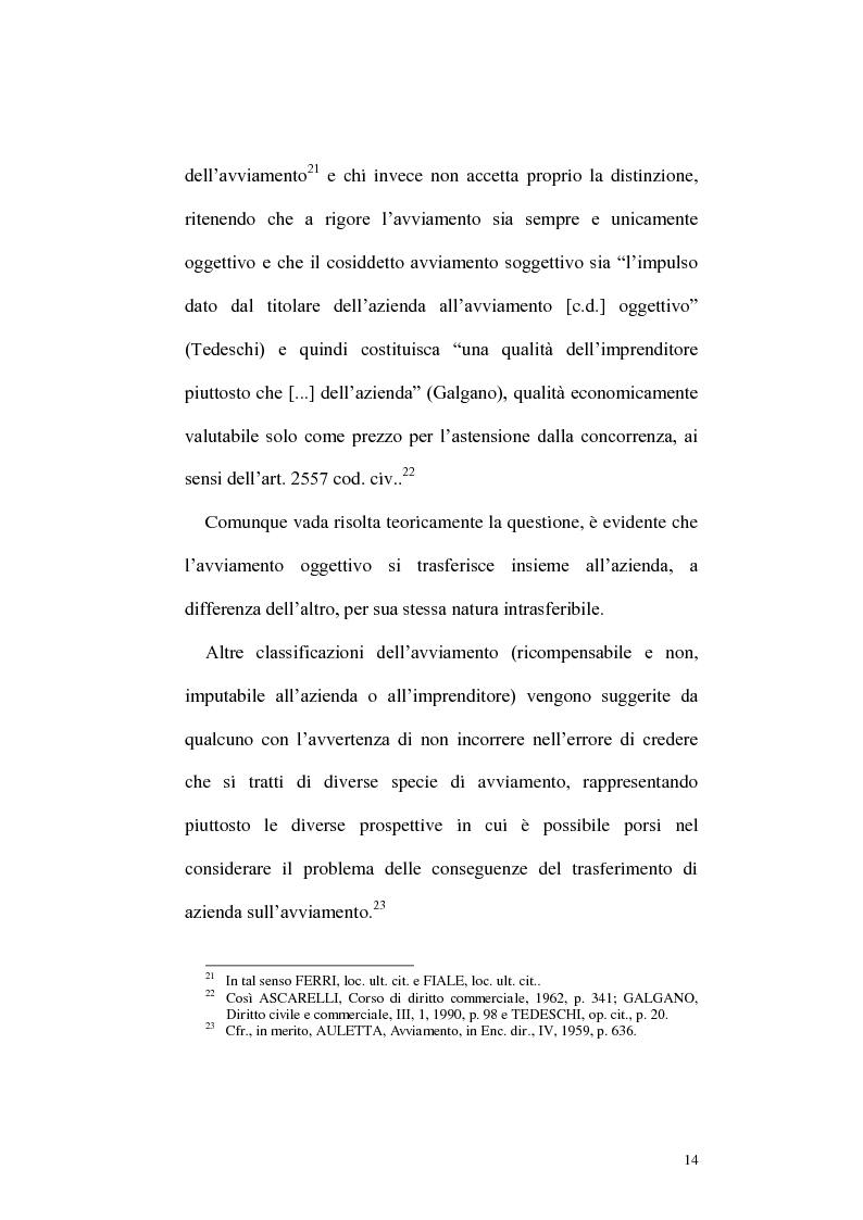 Anteprima della tesi: Circolazione dell'azienda e divieto di concorrenza nella giurisprudenza, Pagina 10