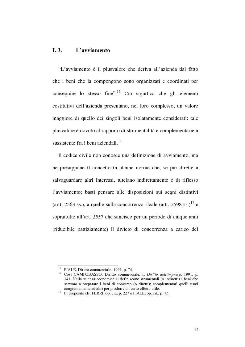 Anteprima della tesi: Circolazione dell'azienda e divieto di concorrenza nella giurisprudenza, Pagina 8