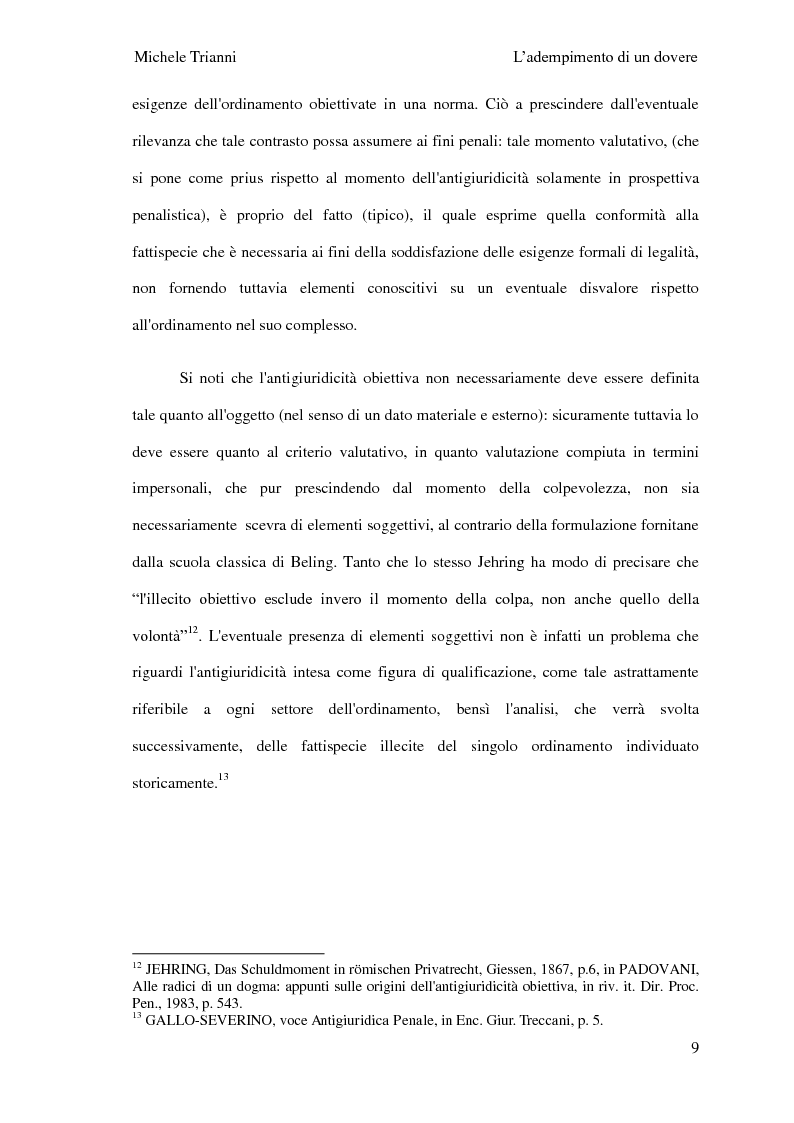 Anteprima della tesi: L'adempimento del dovere tra natura giuridica e profili internazionalistici, Pagina 6