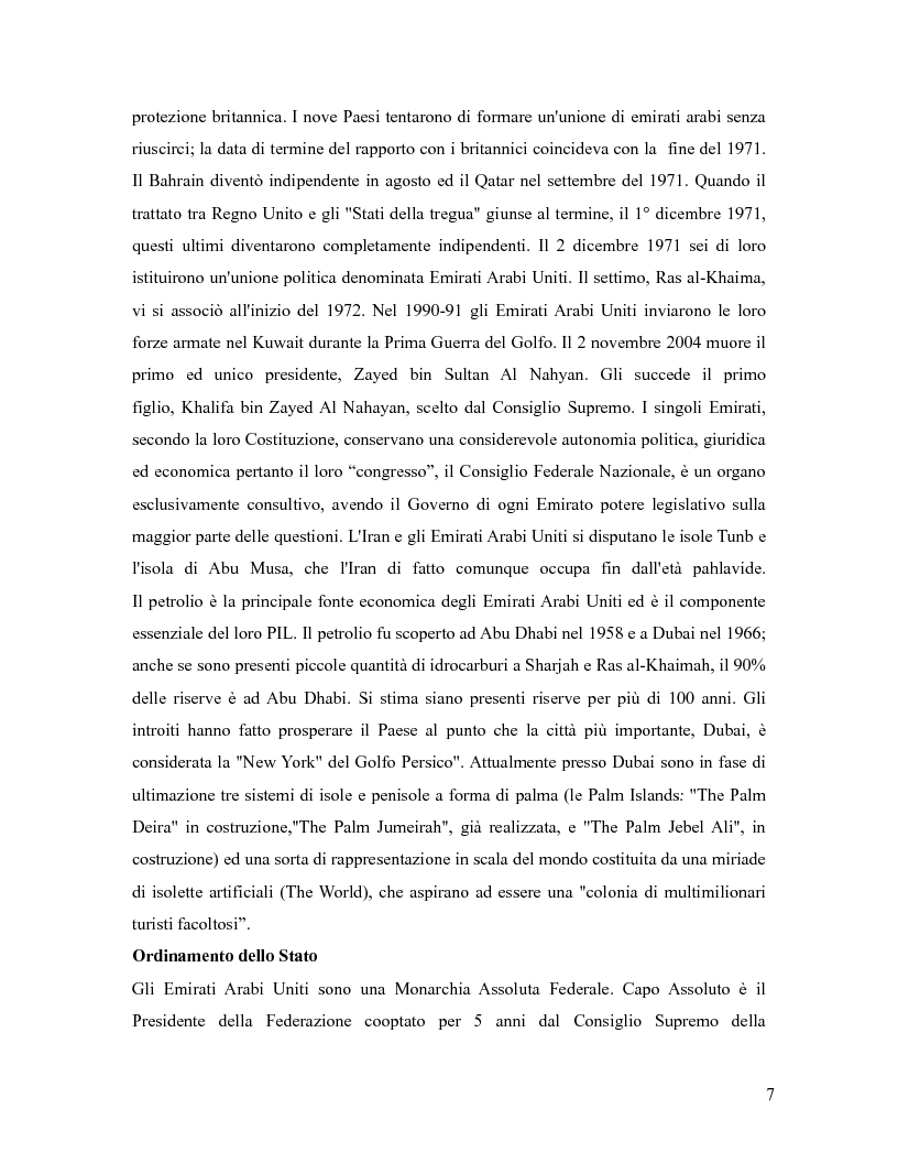 Anteprima della tesi: L'industria sportiva a Dubai e negli Emirati Arabi Uniti, Pagina 6